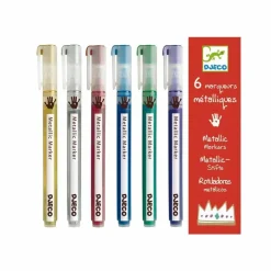 New Djeco 6 Marqueurs métalliques Multicolore