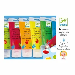 Djeco 6 Tubes de peinture à doigts Multicolore Best