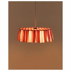 Enfant Nobodinoz Luminaires|Lampes, Veilleuses Enfant|Abat-jour Vibes rayé en voile de coton bio |