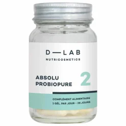 Hot D-LAB NUTRICOSMETICS Absolu Probiopure équilibre de la flore intestinale Complément alimentaire - 1 mois Non teinté