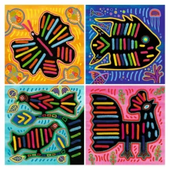 Djeco Activité enfilage Tout doux Multicolore New