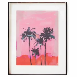 HKliving Affiche encadrée Palmiers | Rose Discount
