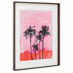 HKliving Affiche encadrée Palmiers | Rose Discount