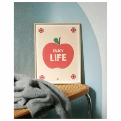 Sale Ma petite vie Affiche Enjoy Life Rouge