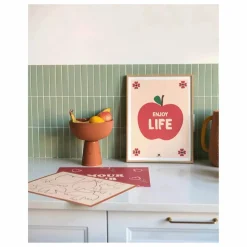 Sale Ma petite vie Affiche Enjoy Life Rouge