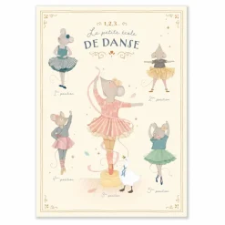 Clearance Moulin Roty Affiche La petite école de danse Multicolore
