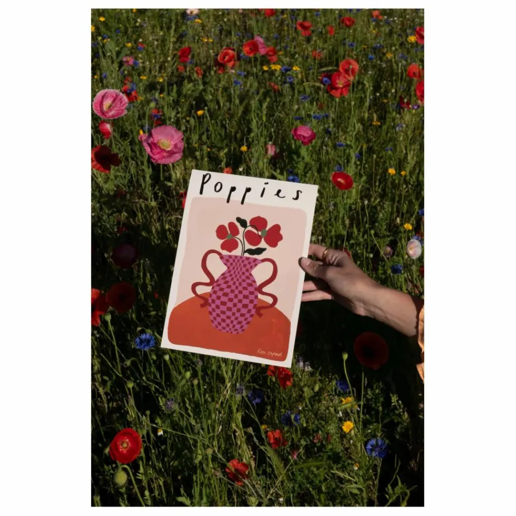 Rose England Déco Murale, Papier Peint|Affiche Poppies |