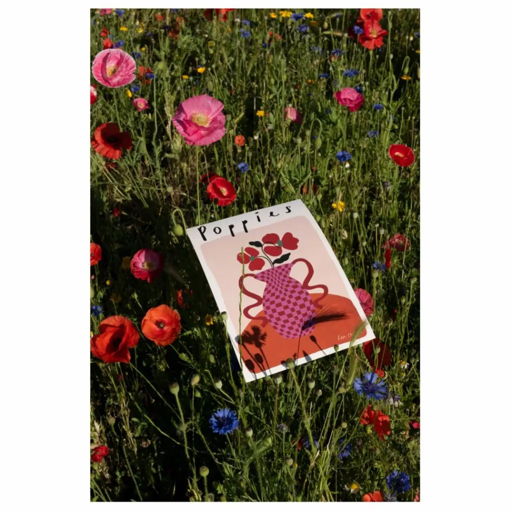 Rose England Déco Murale, Papier Peint|Affiche Poppies |