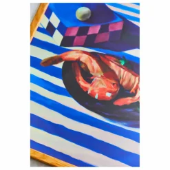 Paper Collective Affiche Shrimp and Stripes par Misfitting Things | Bleu Clearance