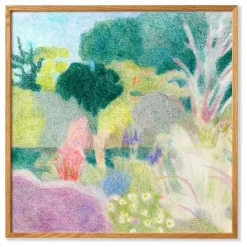 Paper Collective Affiche Un Jardin à Kergoët par Line Hachem Multicolore Sale