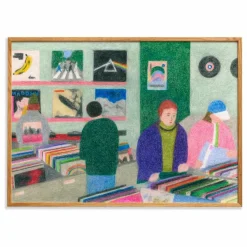 New Paper Collective Affiche Vinyl Shop par Line Hachem Multicolore