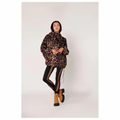 Femme Rainkiss Anorak Imperméable Dark Léopard |