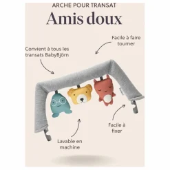 BabyBjörn Arche pour transat Amis Doux | Gris sable Clearance