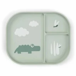 Done by deer Premiers Repas|Puériculture|Assiette compartimentée Croco |