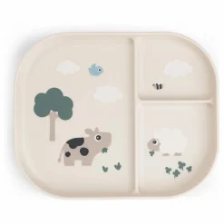 Hot Done by deer Assiette compartimentée Tiny Farm | Sable