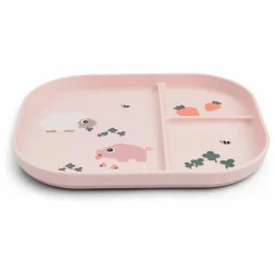 Done by deer Assiette compartimentée Tiny Farm | Rose Online