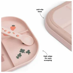 Done by deer Assiette compartimentée Tiny Farm | Rose Online