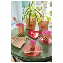 Enfant Rice Vaisselle Enfant|Art De La Table|Assiette en mélamine Cœurs |