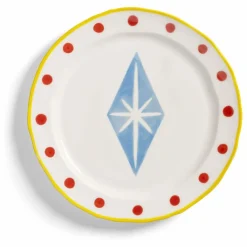 &Klevering Assiette en porcelaine Festivo | Bleu ciel Clearance