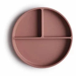 Outlet Mushie Assiette en silicone | Terracotta