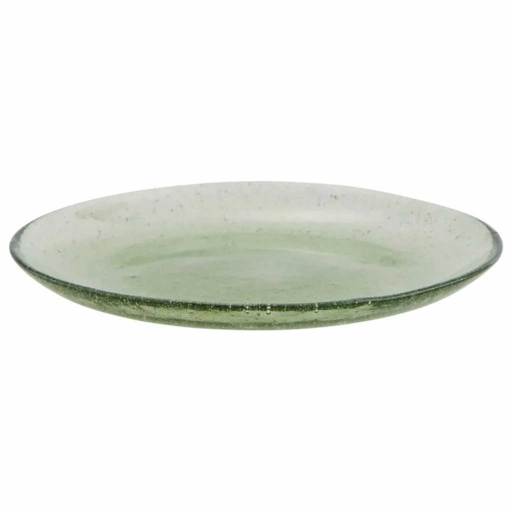 Clearance Madam Stoltz Assiette en verre coloré | Vert