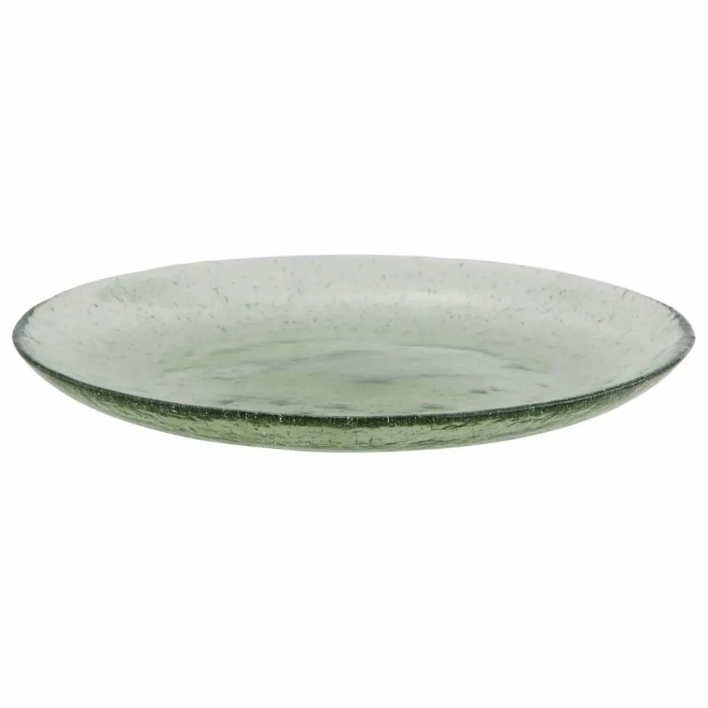 Clearance Madam Stoltz Assiette en verre coloré | Vert