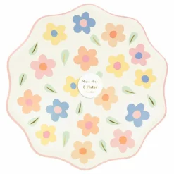 Enfant Meri Meri Décoration De Fête|Assiettes à dîner Happy Flowers - Set de 8 |