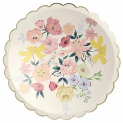 Meri Meri Assiettes en carton English Garden - Set de 8 Multicolore