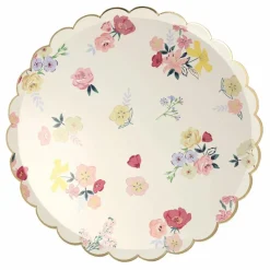 Meri Meri Assiettes en carton English Garden - Set de 8 Multicolore