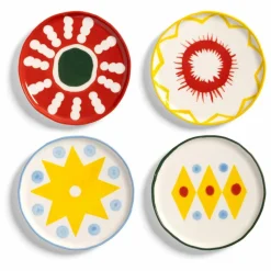 &Klevering Assiettes en porcelaine Festivo - Set de 4