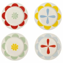 &Klevering Assiettes Folk - Set de 4 Multicolore Sale