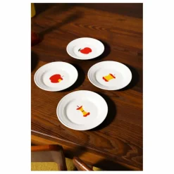 Clearance &Klevering Assiettes Haines - Set de 4 | Rouge