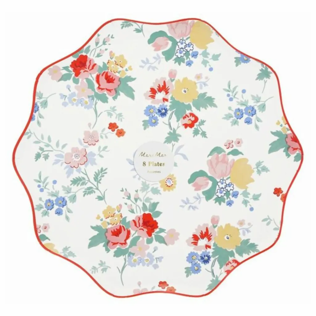 Enfant Meri Meri Décoration De Fête|Assiettes Vintage Floral - Set de 8