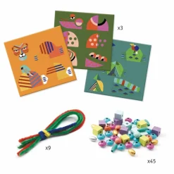 Djeco Loisirs Créatifs|Atelier créatif enfilage Animaux