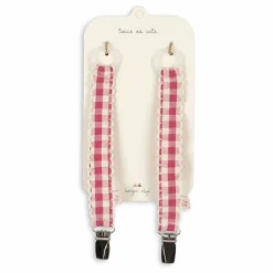 Best Konges Sløjd Attache-tétine Bubblegum Check | Rouge