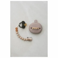 Hevea Attache-tétine en caoutchouc naturel et bois d'hévéa | Beige Hot