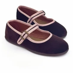 Outlet Hermosilla Ballerines León Velours | Chocolat