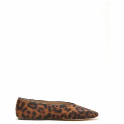 Le Monde Beryl Ballerines Regency Léopard Poils de Veau | Brun Outlet