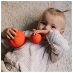 Oli & Carol Hochets Et Anneaux De Dentition|Jouets D'Éveil|Balles sensorielles Salade de légumes - Lot de 3