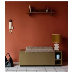 Sale The Socialite Family Banc coffre Cameleon en bois laqué et tissu effet tweed | Tigre