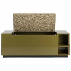 Sale The Socialite Family Banc coffre Cameleon en bois laqué et tissu effet tweed | Tigre