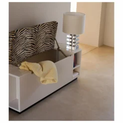 The Socialite Family Chaises, Tabourets, Bancs|Banc coffre Cameleon en bois laqué et velours tigre |