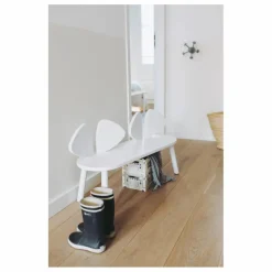 Nofred Banc en chêne Souris | Blanc