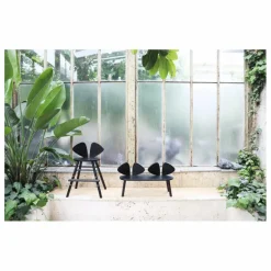 New Nofred Banc en chêne Souris | Noir