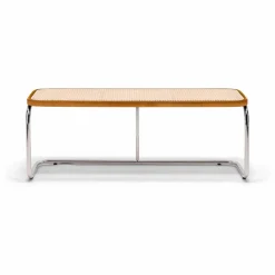 Clearance The Socialite Family Banc Panchina cannage et métal chromé Naturel