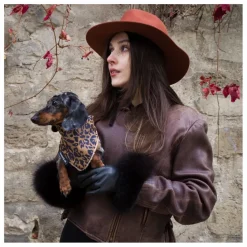 Caramel & Cie Bandana Chien Léopard | Marron