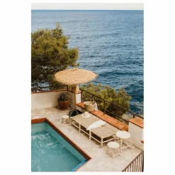 Cosydar Banquette 8 pieds en bois brut et palme