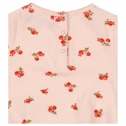 Hot Konges Sløjd Barboteuse Chleo Fleurie Coton Bio | Rose pâle