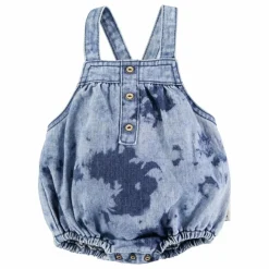 Clearance Piupiuchick Barboteuse en Jean Tie & Dye | Bleu