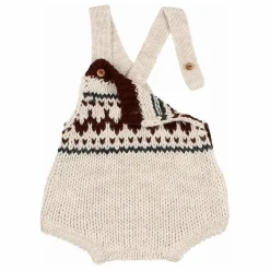 Clearance Búho Barboteuse Folk Laine | Ecru